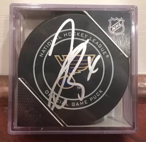 Jake Allen Autographed Signed Official NHL Game Puck St. Louis Blues - Picture 1 of 3