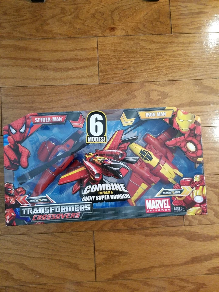 Transformers Crossovers Marvel Spiderman Spider-man Helicopter Iron Man Jet