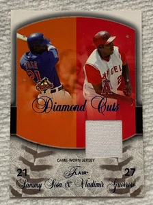2005 Flair Sammy Sosa/Vladimir Guerrero Diamond Cuts Game Worn Patch - Picture 1 of 2