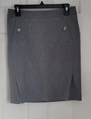 Falda para mujer The Limited Collection gris bolsillo lápiz talla 2 Foto 1 de 4