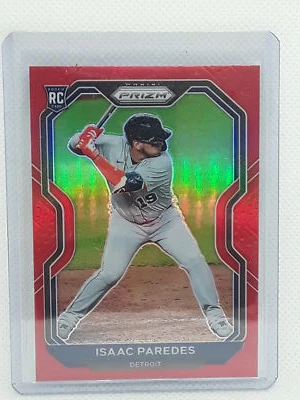 Isaac Paredes 2021 Prizm Baseball - Red RC #43 - Detroit Tigers - Image 1 of 2