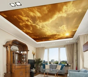 3D Yellow Sunshine G118 Ceiling WallPaper Murals Wall Print Decal Deco Erin 2023 - Picture 1 of 5