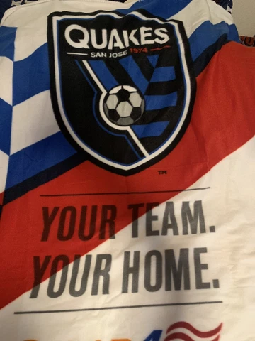 San Jose SJ Earthquakes MLS Blanket throw SGA Cover