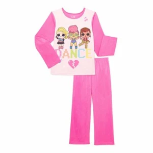 LOL Surprise DANCE 2 Piece Girls Pink Flannel Pajama Set NEW WITH TAGS - Picture 1 of 3
