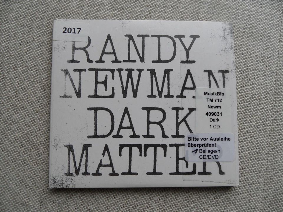 RANDY NEWMAN - DARK MATTER - CD 2017 - Digipack - Bild 1 von 3