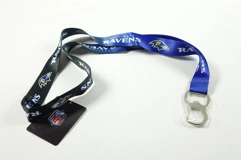 NFL Baltimore Ravens Ombre Lanyard w/Bottle-Opener & Clip for Keychain-Keys Cover