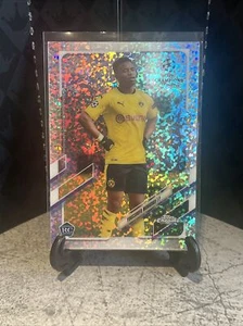 2021 Topps Chrome Youssoufa Moukoko Refractor Dortmund Rookie Card #55 - Picture 1 of 2
