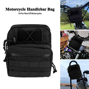 Universal Motorcycle Handlebar Bag Tool Luggage Fit For Kawasaki Harley Honda