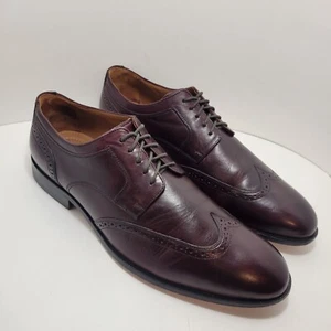 Johnston and Murphy Men's Size 13M Burgundy Leather Lace up Wingtip Dress Shoes - Picture 1 of 10