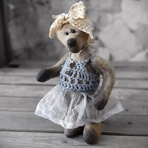 Vintage Künstlerbär 36 cm Bär Puppe Figur Braunbär Deko Handarbeit Künstlerbär - Bild 1 von 2