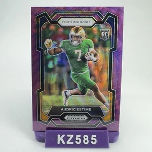 2024 Panini Prizm Draft Picks Audric Estime #127 Purple Wave Prizm RC - Picture 1 of 2