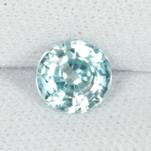 1.15Cts Amazing Diamond Luster Natural Blue Zircon 6mm Round...!!!! - Picture 1 of 2