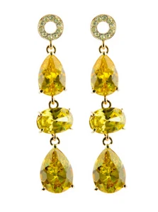 💖🌟Pendientes colgantes de cristal de Swarovski/Jonquil/oro corazón de Helen 5923🌟💖 - Imagen 1 de 1
