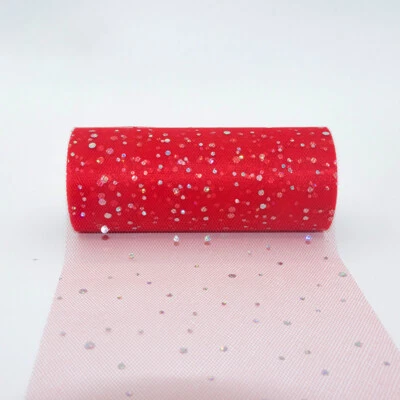 Vestido hágalo usted mismo tutú tul brillo lentejuelas 6" tela manualidades nupciales decoración boda Foto 1 de 4