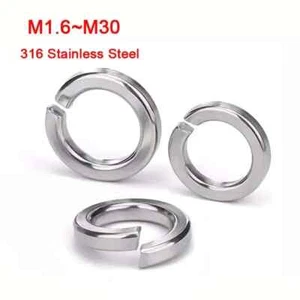M1.6~M30 Spring Washer 316 Stainless Steel Split Lock Elastic Gasket Meson - Picture 1 of 6