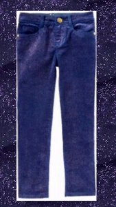 NWT Girls 6 Gymboree “FLIGHT OF FANCY” Cotton/Spandex Navy GLITTER JEANS PANTS! - Picture 1 of 3