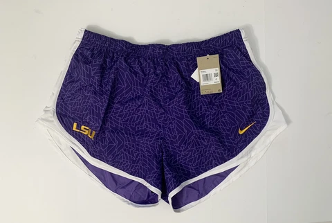 Nike Dri Fit LSU Tigers Running Training Shorts Lined Brief Women’s Size 2XL Cover