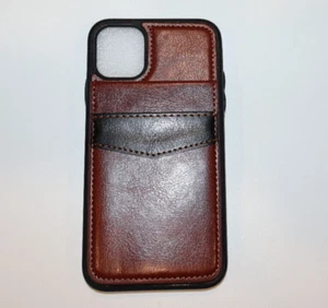 Apple iPhone 11 Pro Hülle Leder Wallet Kartenfach - Bild 1 von 3