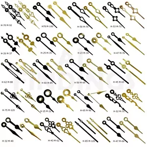 New Press Fit 2x Quartz Metal Clock Hands For Movements Hand Holes 3.1mm & 5.0mm - Picture 1 of 85