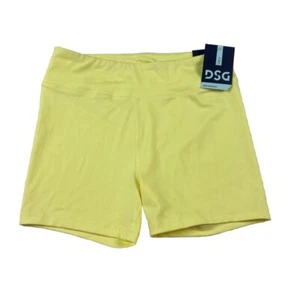 DSG Girls Youth 3" Bike Shorts Performance Compression Size XL (16) Yellow - Picture 1 of 6