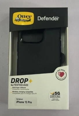 New OtterBox Defender Series Case & Holster for iPhone 13 Pro (6.1") Only Black - Image 1 of 2