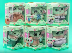 HOT TOYS Set of 6 GROGU Cosbi Plush Keychain 15cm Star Wars Celebration JAPAN - Picture 1 of 7