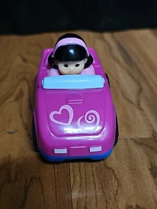 Fisher Price Little People Wheelies ASIAN SONYA LEE Pink Hearts Car - Picture 1 of 6