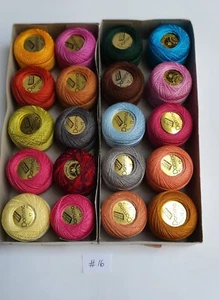 20 Balls Perle Cotton No:12 Embroidery Thread in Assrtd 20 different colours #16 - Picture 1 of 12
