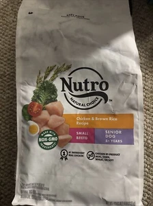 New Nutro 5 lb Bag for Senior dog's Chicken and Brown Rice Recipe Dry Dog Food - Picture 1 of 2