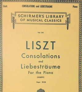 Liszt Consolations And Liebestraume For The Piano Songbook Schirmer's Library - Picture 1 of 5