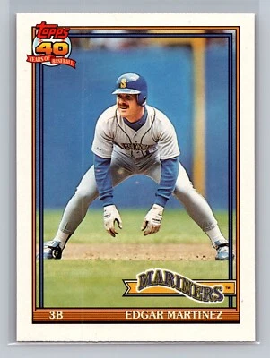1991 O-Pee-Chee Edgar Martinez #607 - Seattle Mariners - Canadian/French - Image 1 of 2