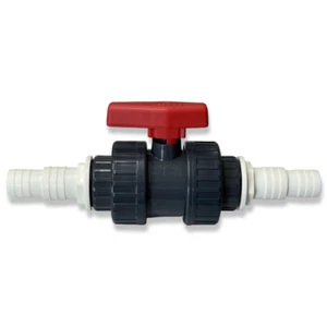 Grifo de bola de PVC 2 vías 50mm con 2x Manguera de presión 32/38mm - Imagen 1 de 1