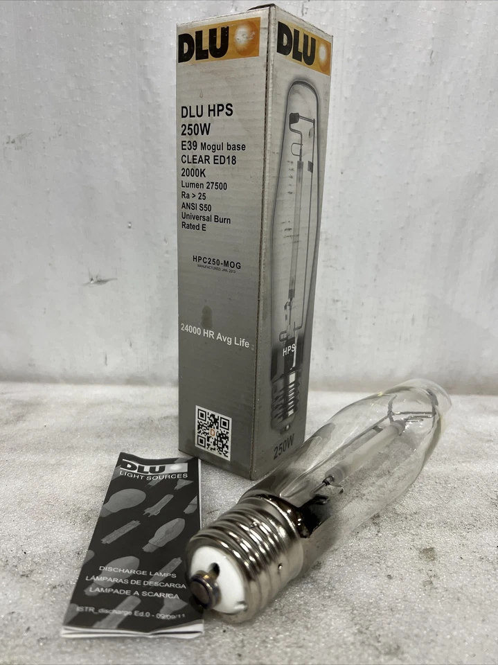 🔥DLU HPC250-MOG E39 Mogul Base 2000k clear bulb, new, FLDM8VZ51, freeship🇺🇸 - Image 1 of 3