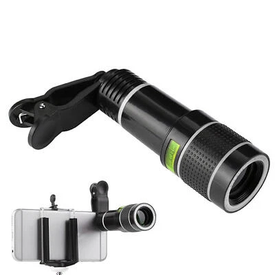 Universal 20X Zoom Telephoto Lens External Mobile Phone Camera Lens w/Clip - Image 1 of 4