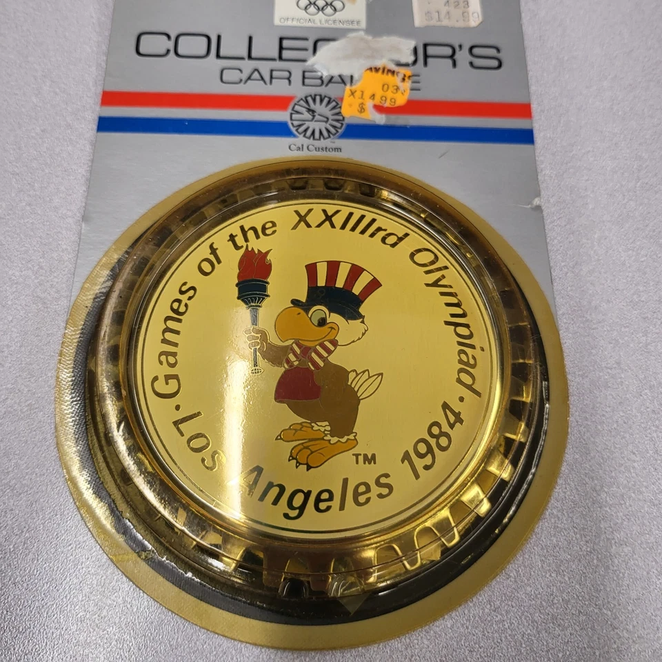 Vintage Collector's Car Badge Games of The 23rd Olympiad Los Angeles 1984
