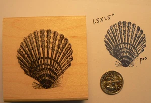 Sea Shell Vintage style rubber stamp WM P10 - Picture 1 of 2