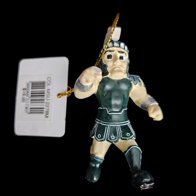 Michigan State Spartans Sparty Mascot Ornament NCAA Collegiate Resin w/ Tag - Image 1 of 4