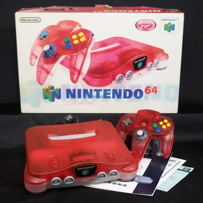 Nintendo 64 Console System Clear Red NUS-001 Boxed Tested NTSC-J NTSC-U/C N64 - Image 1 of 4
