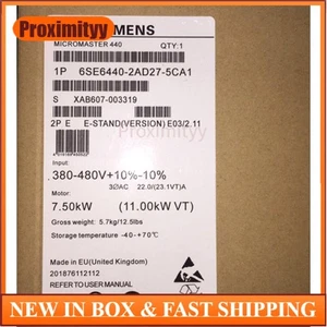 Nuevo Siemens 6SE6440-2AD27-5CA1 6SE6 440-2AD27-5CA1 MICROMASTER440 con filtro - Imagen 1 de 3