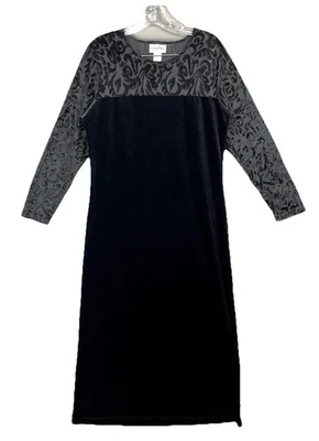 Vestido Diane Von Furstenberg Feminino Médio Vintage Veludo Flocado Preto Elegante - Imagem 1 de 4