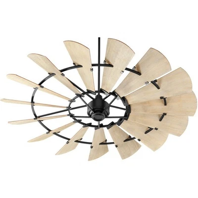 Windmill - 72 Inch Ceiling Fan-Noir Finish-Weathered Oak Blade Color Ceiling Fan - Image 1 of 4