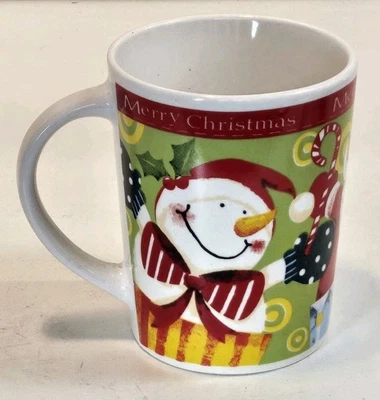 Taza de cerámica de novedad muñeco de nieve feliz de Navidad (L4) festivas vacaciones Premier Foto 1 de 4