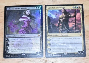 Magic The Gathering 2X Planeswalker Liliana Death Wielder FOIL, Sarkhan Unbroken - Imagen 1 de 2