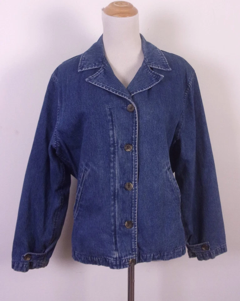 Chaqueta vaquera Eddie Bauer vintage años 80 90 usada en excelente estado forro de franela talla S Foto 1 de 4