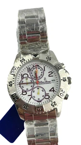 Orologio Chrono Quarzo Uomo 40mm Ghiera Girevole Nuovo Funzionante Acciaio - Picture 1 of 3