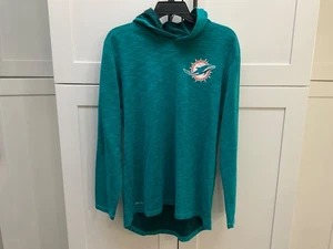 Miami Dolphins Nike NFL On Field Dri-Fit Camisa Manga Larga Para Hombre Verde azulado Sudadera con Capucha M - Imagen 1 de 6