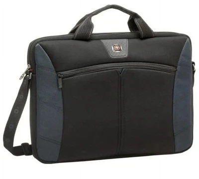 Swiss Gear Sherpa 超薄笔记本电脑包全黑色衬垫保护壳手推车套... — 第 1/4 张图片