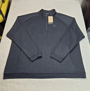 NIKE Air Jordan Golf 1/2 Zip Top 3XL Mens Black Pullover Sweater UV Dri-Fit - Picture 1 of 13
