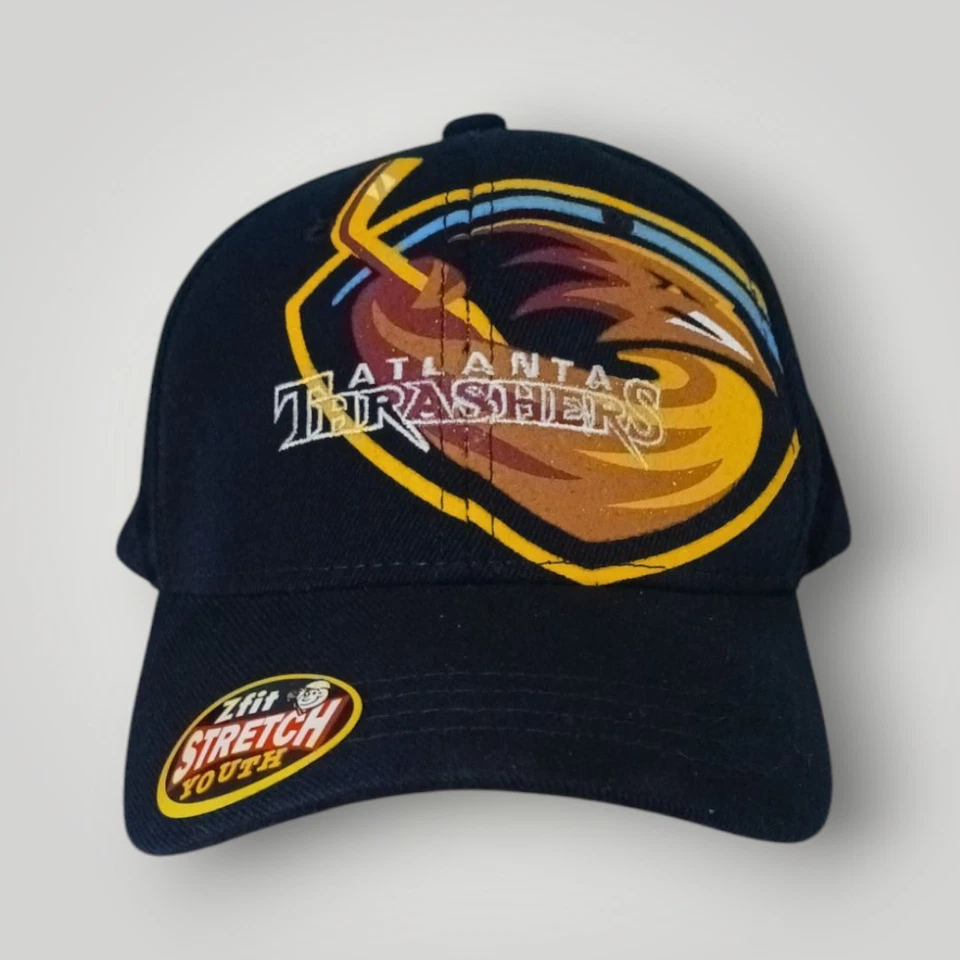 Vintage Y2k Atlanta Thrashers Cap Zephyr Team Gear Youth Flex Fit Blue NWT - Image 1 of 4