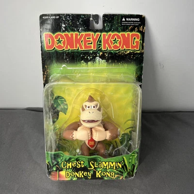 NEW Chest Slammin Donkey Kong 5" Figure Toysite Nintendo Vintage 1999 - Image 1 of 4